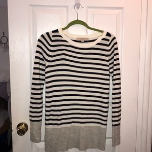 Loft black and white striped sweater